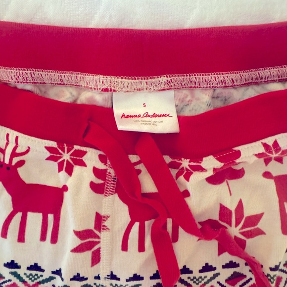 Hanna Andersson woman’s holiday long john pjs. ***size XS top & size S bottom*** - Picture 5 of 6